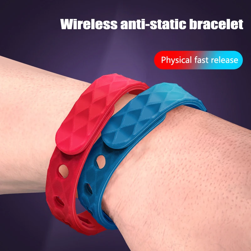 Anti Static Bracelet Men Women Silicone Bracelet Negative Ion Wristband Wireless Static Elimination Adjustable Bracelets Bangles