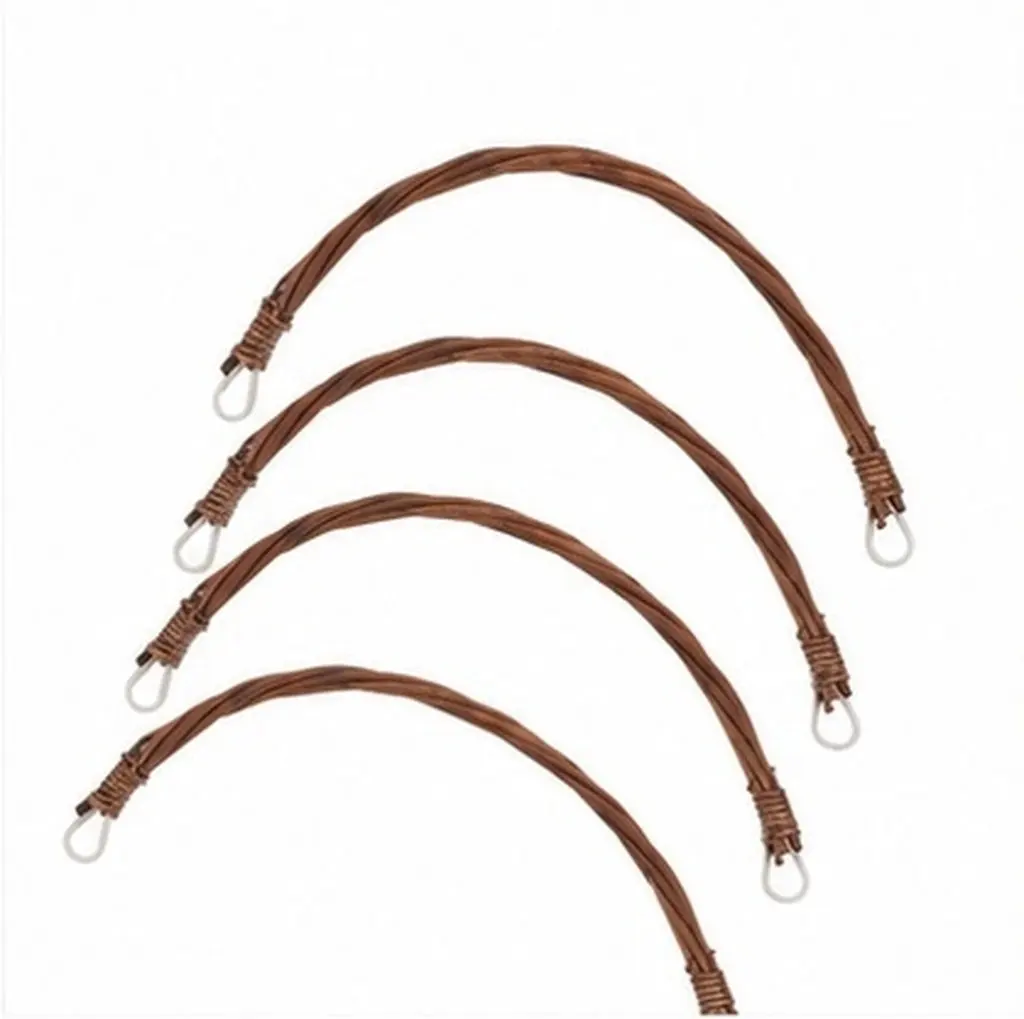 4 PCS Rattan Picnic Basket Accessories Wicker Grips Handles Baskets Replacement for Accessory Hamper