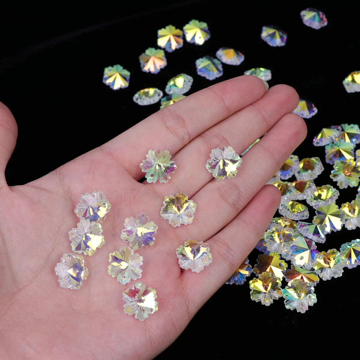 

100Pcs DIY Glass Rhinestone Pendants Colorful Charm Stones for Handmade Jewelry Craft Projects Dangle Earrings Necklace Bracelet