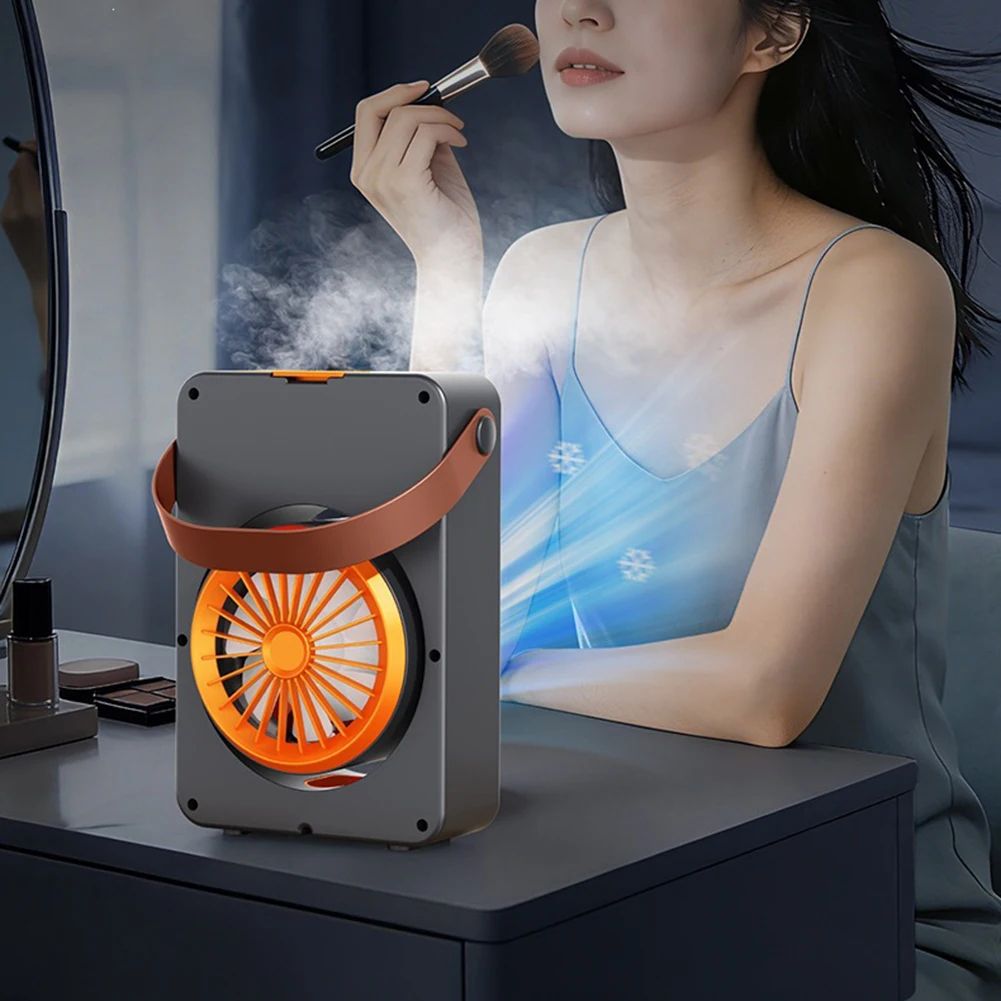 Portable Humidifier Cooling Fan Air Conditioner Desktop Fan Water Tank Small Air Cooling Fan for Home Bedroom Small Personal Fan
