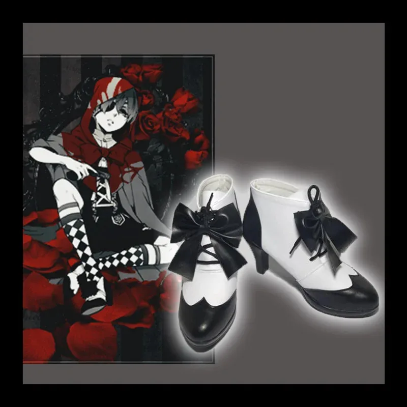 

2025 11 Anime Black Butler Little Red Riding Hood Ciel Phantomhive Cosplay Shoes Custom Made
