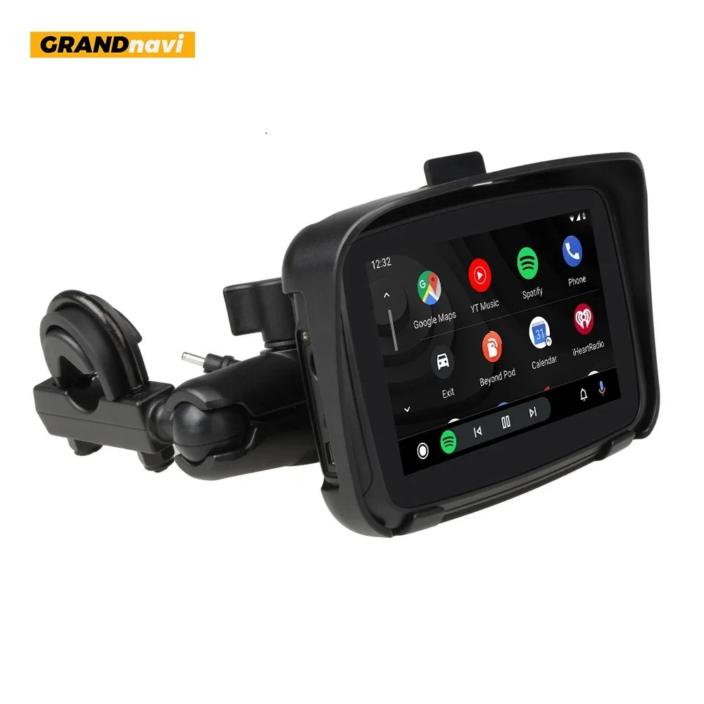 Wireless CarPlay Monitor Android Auto For Motorcycle Support Waterproof