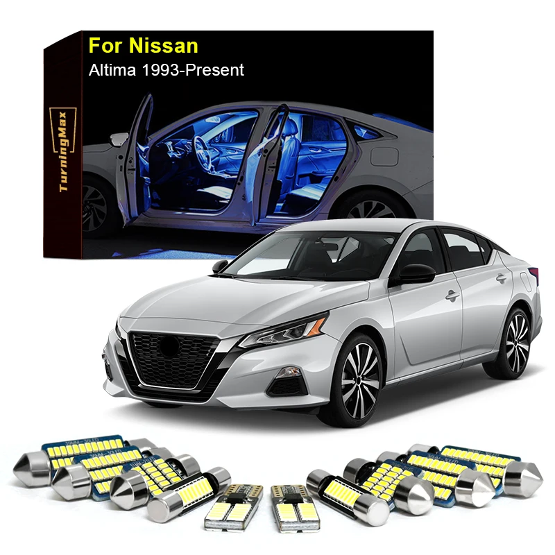 Canbus Interior Lighting LED Bulbs Kit Package For Nissan Altima 1993-Now Trunk Dome Reading Lights Indoor Lamps Car Accessories