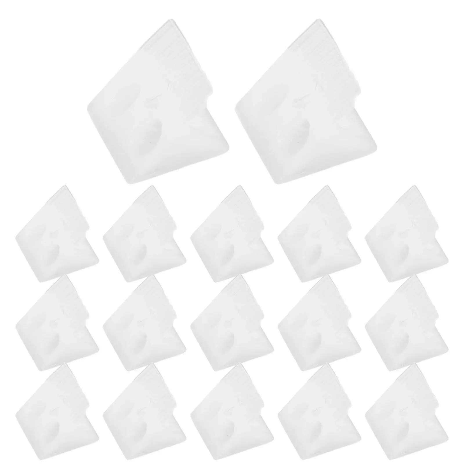100Pcs Heavy Duty Plastic Wedge Brackets with Screws Versatile Drawer Cabinet Bottom Support Furniture Reinforcement Angle