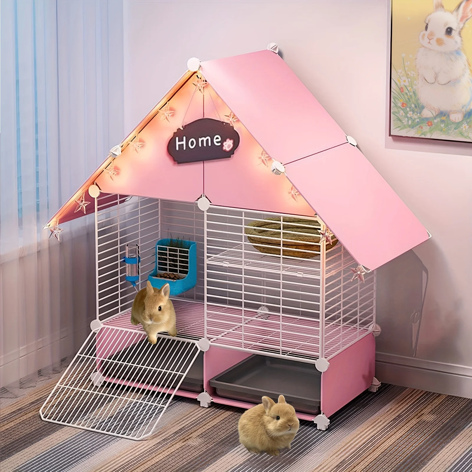 

Cozy Haven for Small Pets: Aqwiopr Small Animal Cage Ensuring Durability And Security for Rabbits, Guinea Pigs, And Ferrets