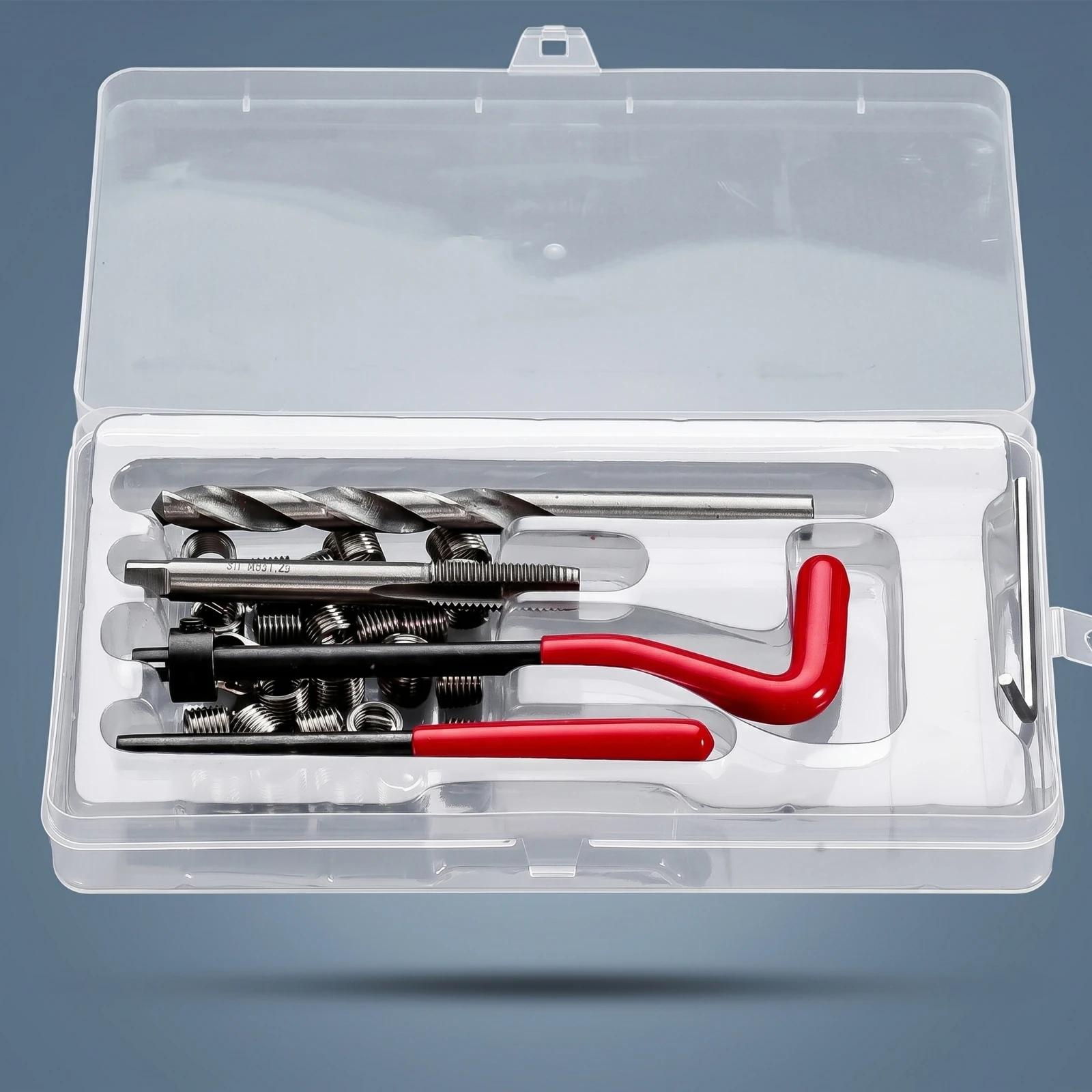 Thread Repair Tool Kit with Case Comprehensive Thread Chaser Tool Set with Storage Case Precision Versatile for Mechanics