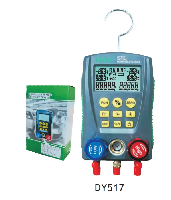 DUOYI DY517 Refrigeration Digital Manifold Gauge Meter HVAC Vacuum Pressure Temperature Tester Leakage Test