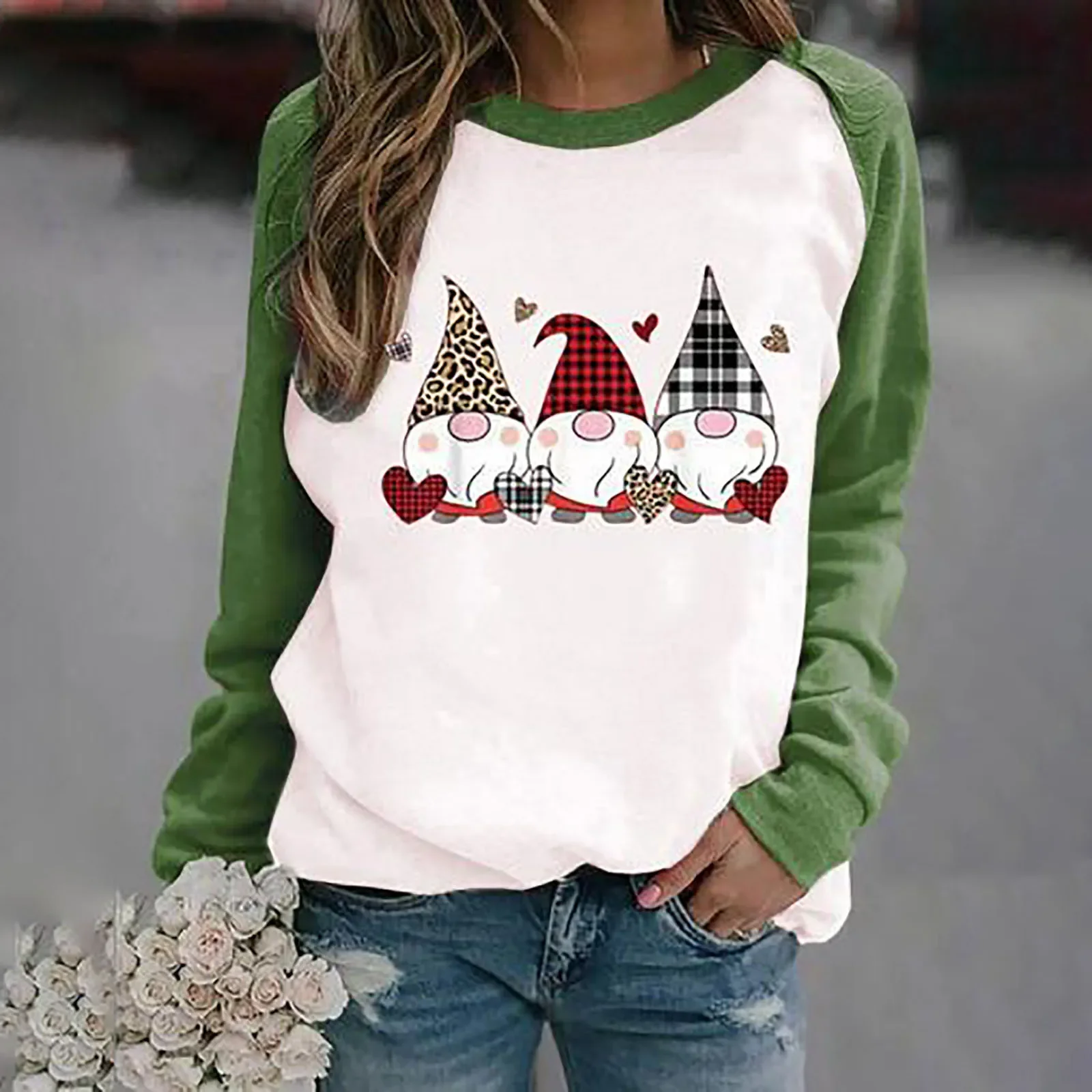 Funny Cute Doll Printing Long Sleeve Christmas Women T Shirt Harajuku Cotton Woman Tshirts Graphic Aesthetic Shirt Female 2023