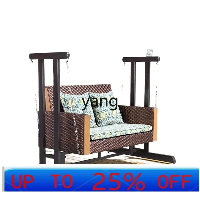 cx swing rocking chair outdoor garden leisure rattan bed and breakfast balcony lazy hanging chair waterproof and sun protection