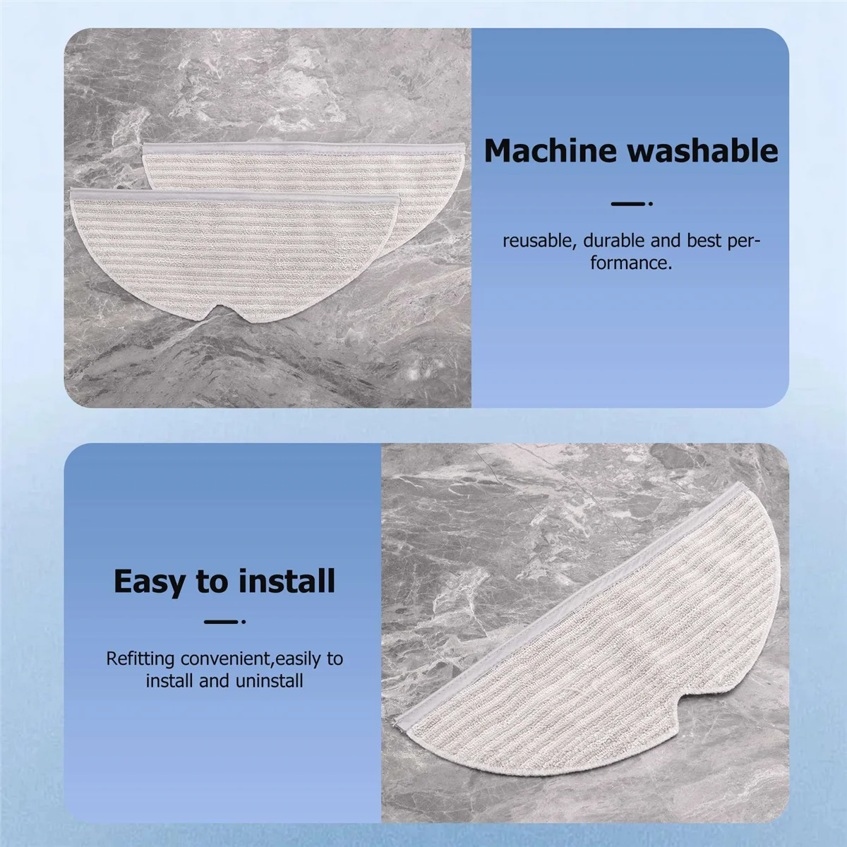 Xiaomi Roborock掃除機用アクセサリー,掃除機用アクセサリー,s5 max,s6 pure,s6 maxv,s5,s51,s50,s55,e25,e35,2個