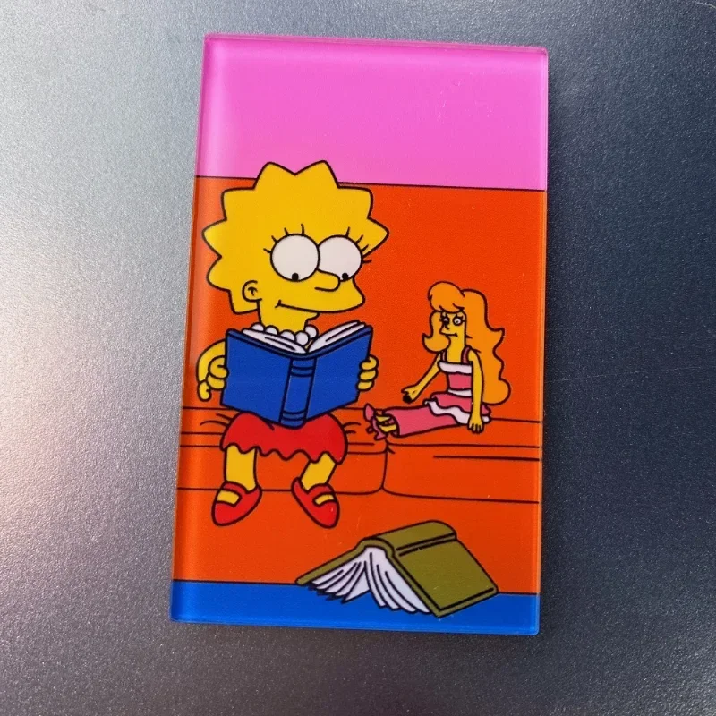 5 uds Anime The Simpsons rompecabezas pegatinas para refrigerador lindo dibujos animados pegatinas magnéticas moda tendencia mensaje pegatinas magnéticas juguete