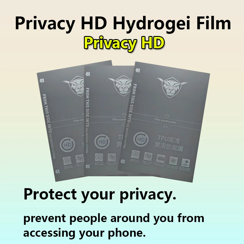 5/50/100PCS HD Anti-Peep Flexible Hydrogel Film For Mobile Phone Clear TPU Screen Protective Film For Cutting Machine