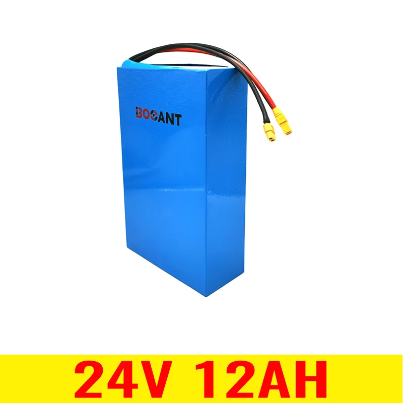 Booant 24v 12ah eBike Lithium Battery 20A BMS For 500W Motor With 29.4V 2A Charger