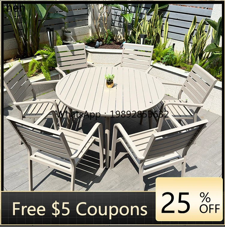 

ww tables and chairs courtyard villa open-air balcony terrace waterproof and sunscreen simple leisure outdoor tables and chairs