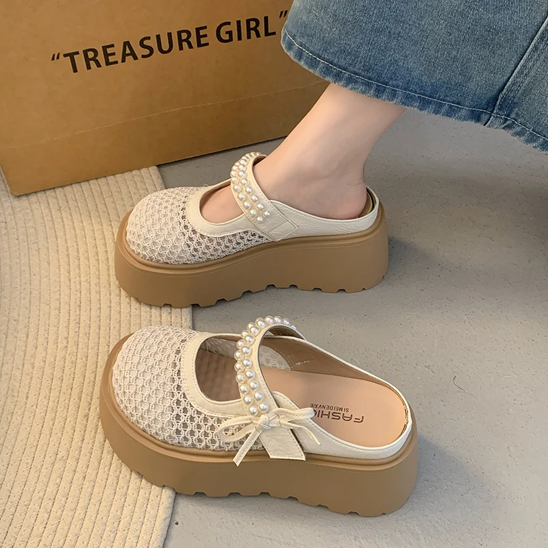 Damesschoenen Damespantoffels Outdoor Cover Toe Platform Slides 2025, Damesschoenen Cover Toe Damespantoffels Outdoor Platform