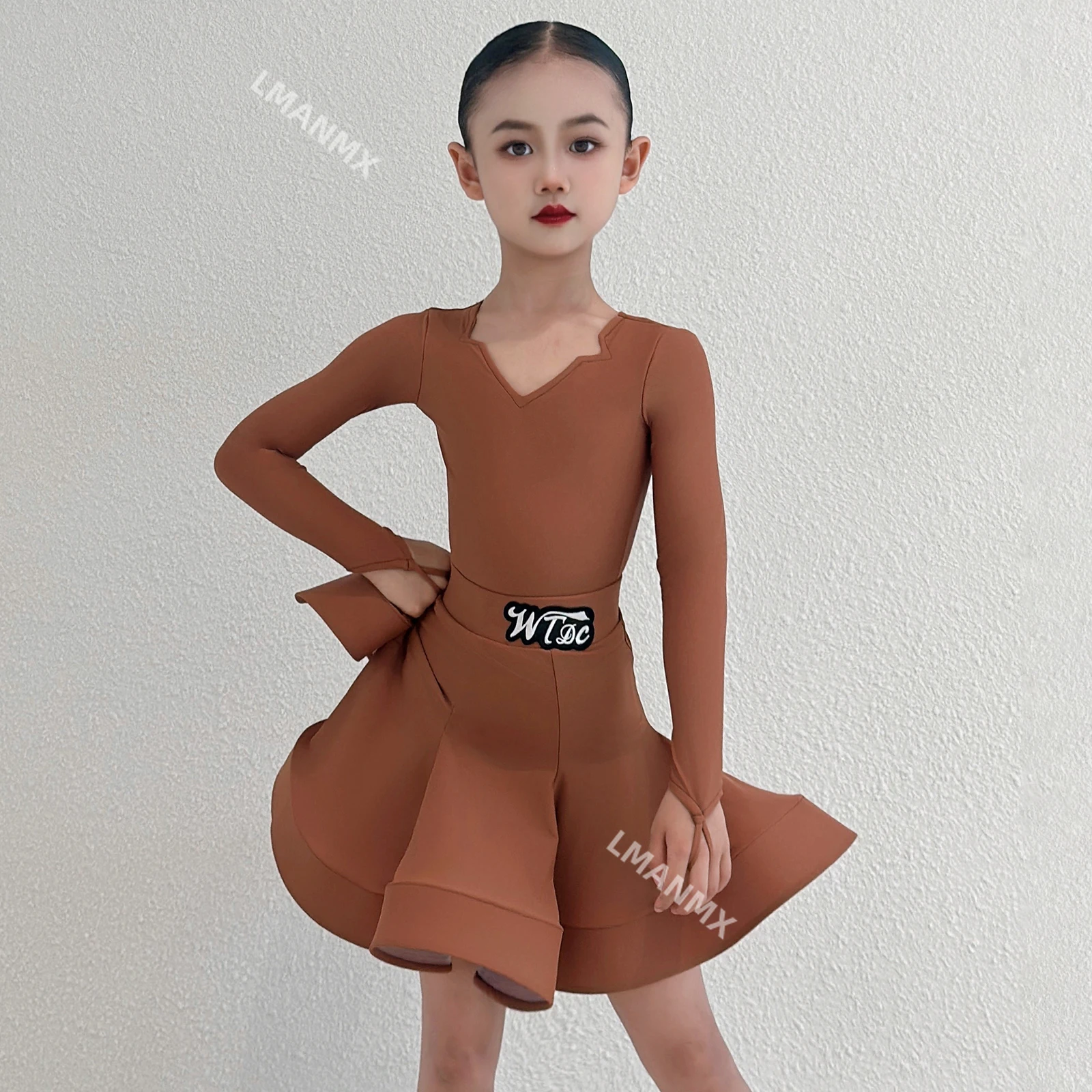 Robe de spectacle de danse latine pour filles, grande jupe Standard nationale professionnelle, nouvelle collection 2025