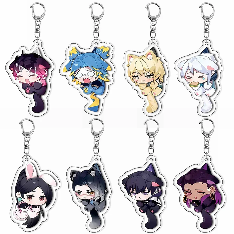 Juego Valorant llavero figuras de Anime Astra Killjoy Jett Sova Cypher hombres llavero bolsa colgante llavero para Fans joyería regalo