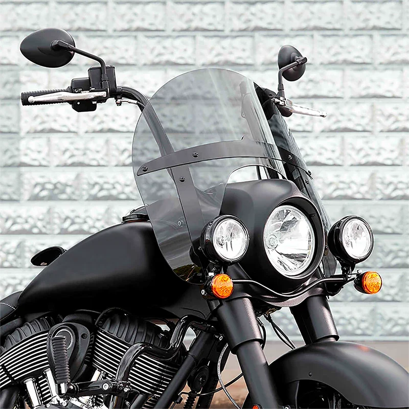 

27" 27in Windshield Spoiler Cafe Racer Quick Release Wind Deflector For Indian Classic Chief Dark Horse Chief 2014-2023