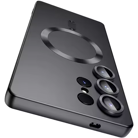 For Magsafe Wireless Charge Phone Case For Samsung S25 Ultra S24 Plus S23 S22 S21 S20 FE Note 20 Matte Soft TPU Shockproof Cover