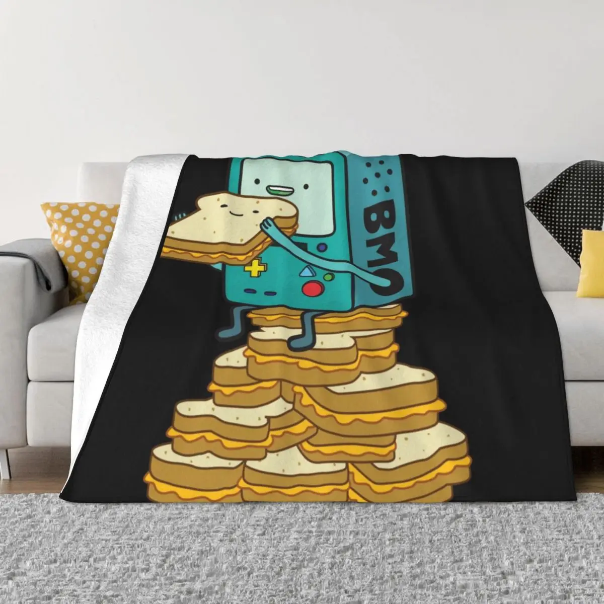 

BMO Throw Blanket Soft Plush Plaid Bed blanket