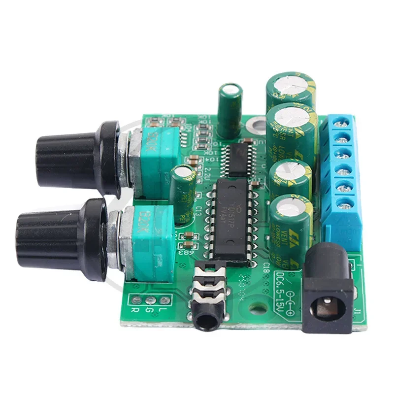2.1 Channel 12V Class D Digital Audio Amplifier Board 25W+2*6W Heavy Bass Amp Module