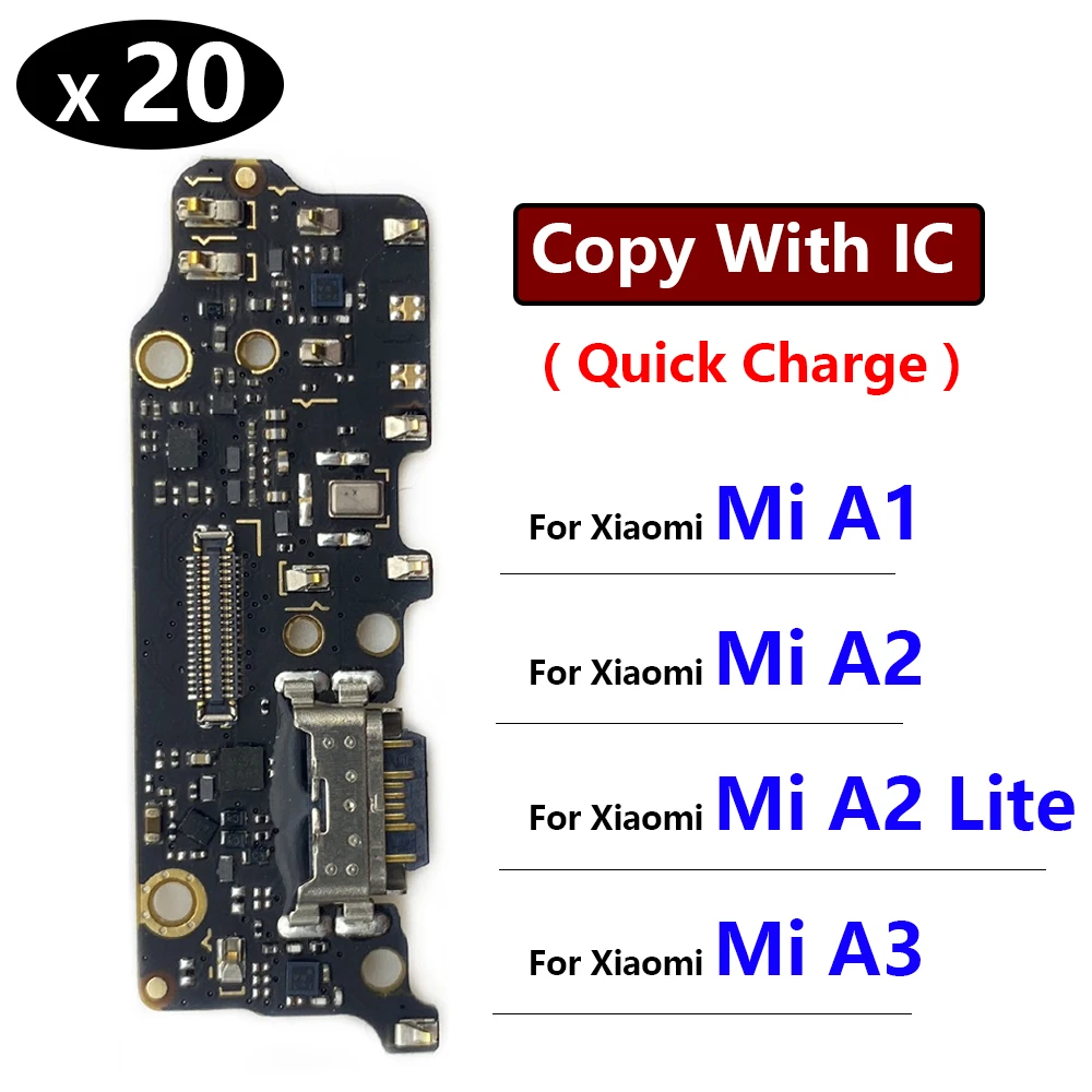 

20Pcs/Lot, New USB Micro Charger Charging Port Dock Connector Microphone Board Flex Cable For Xiaomi Mi A1 A3 A2 Lite 5X 6X