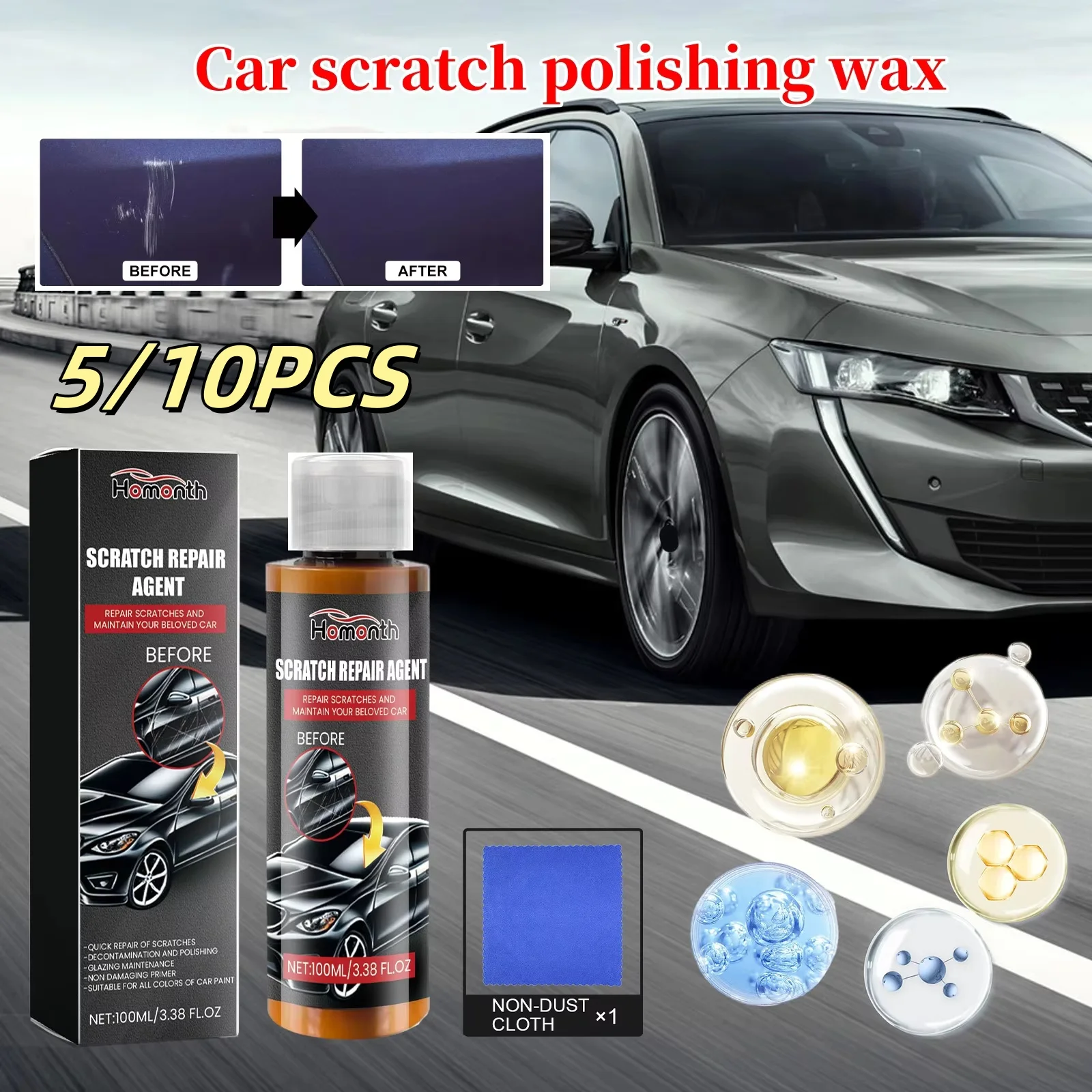 100ml Auto Body Grinding Compound Wax Anti-UV Car Scratches Repair Polishing Wax Automobile Glossy Shine Wax Paint Scratch Care