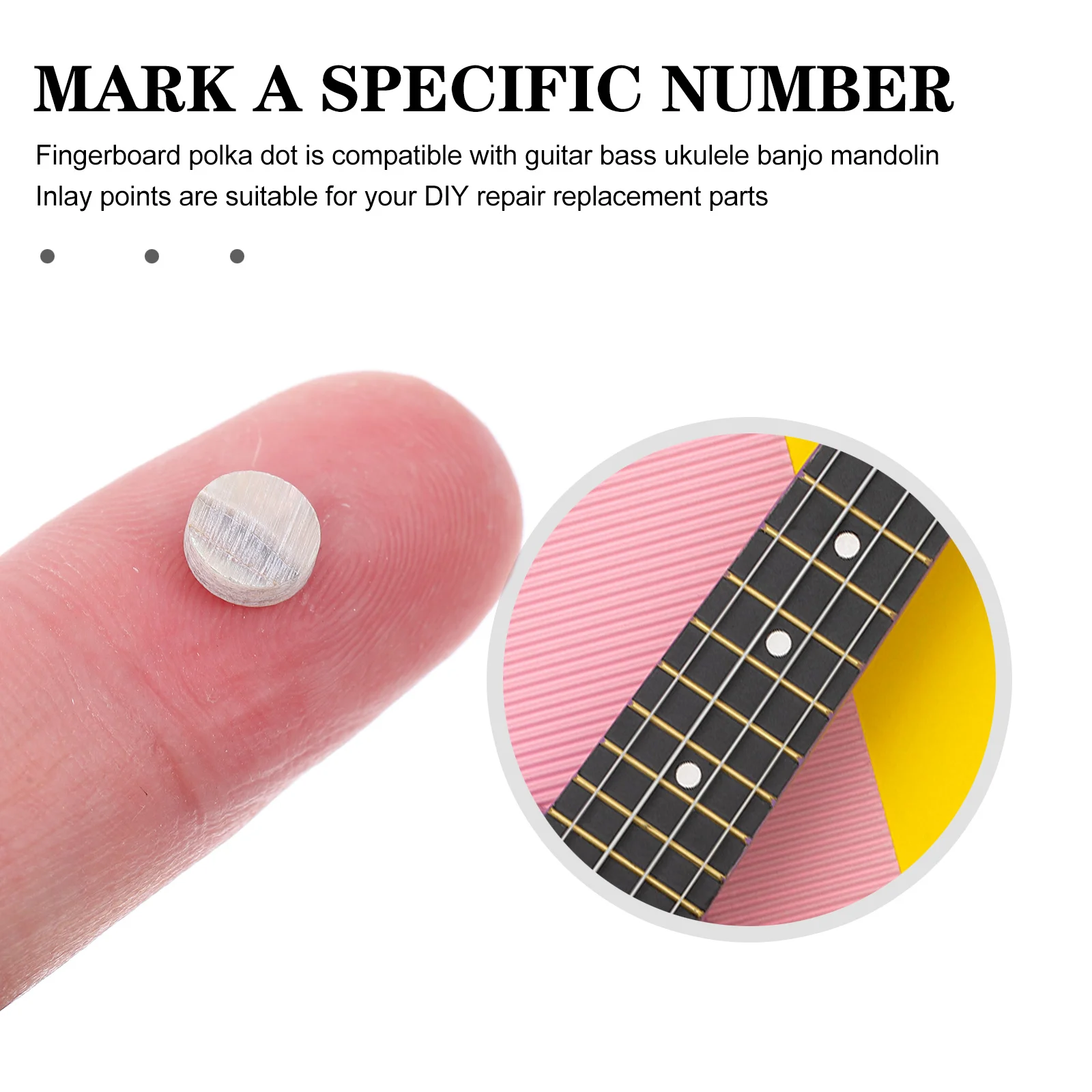 

40Pcs Durable Shell Guitar Side Dot Markers Easy Install Long Life Music Instrument Accessory Guitar Side Dot Instrument Parts