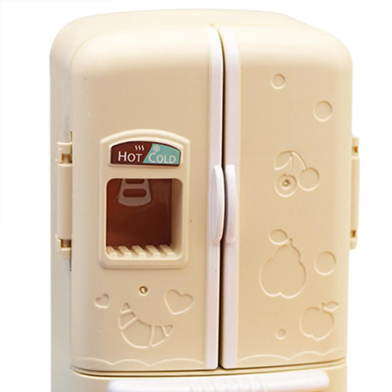 1/12 Miniaturowy domek dla lalek z podwójnymi drzwiami, lodówka, meble do sypialni