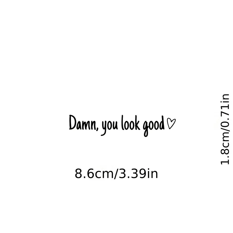 Damn, You Look Good, Car Sticker, Humorous and Funny, Rearview Mirror Sticker - Suitable for Cars, Laptops, Trucks, Motorcycles