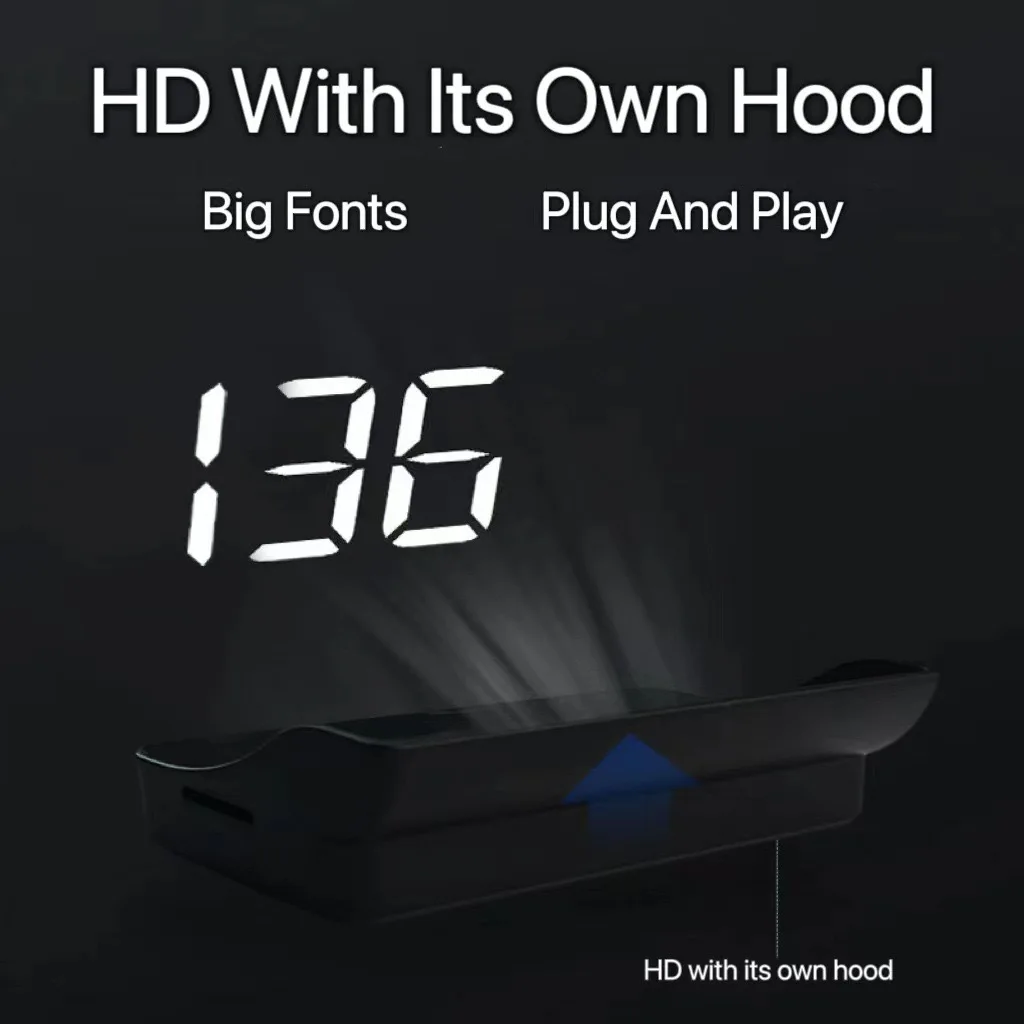 Hot-selling Latest Windshield Speedometer GPS Head-Up Display Projector with LCD Universal Car Accessories with Type-C Input