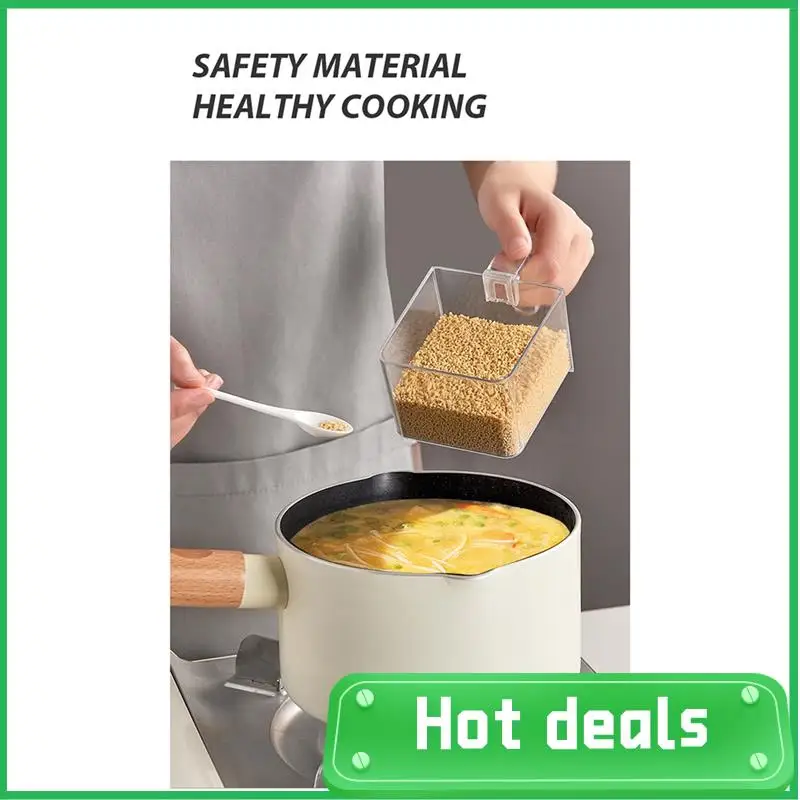 

AC62-Seasoning Box Condiment Pot Condiment Bottle Pepper Sugar Salt Spice Storage Tank Wall Durable Easy Install B