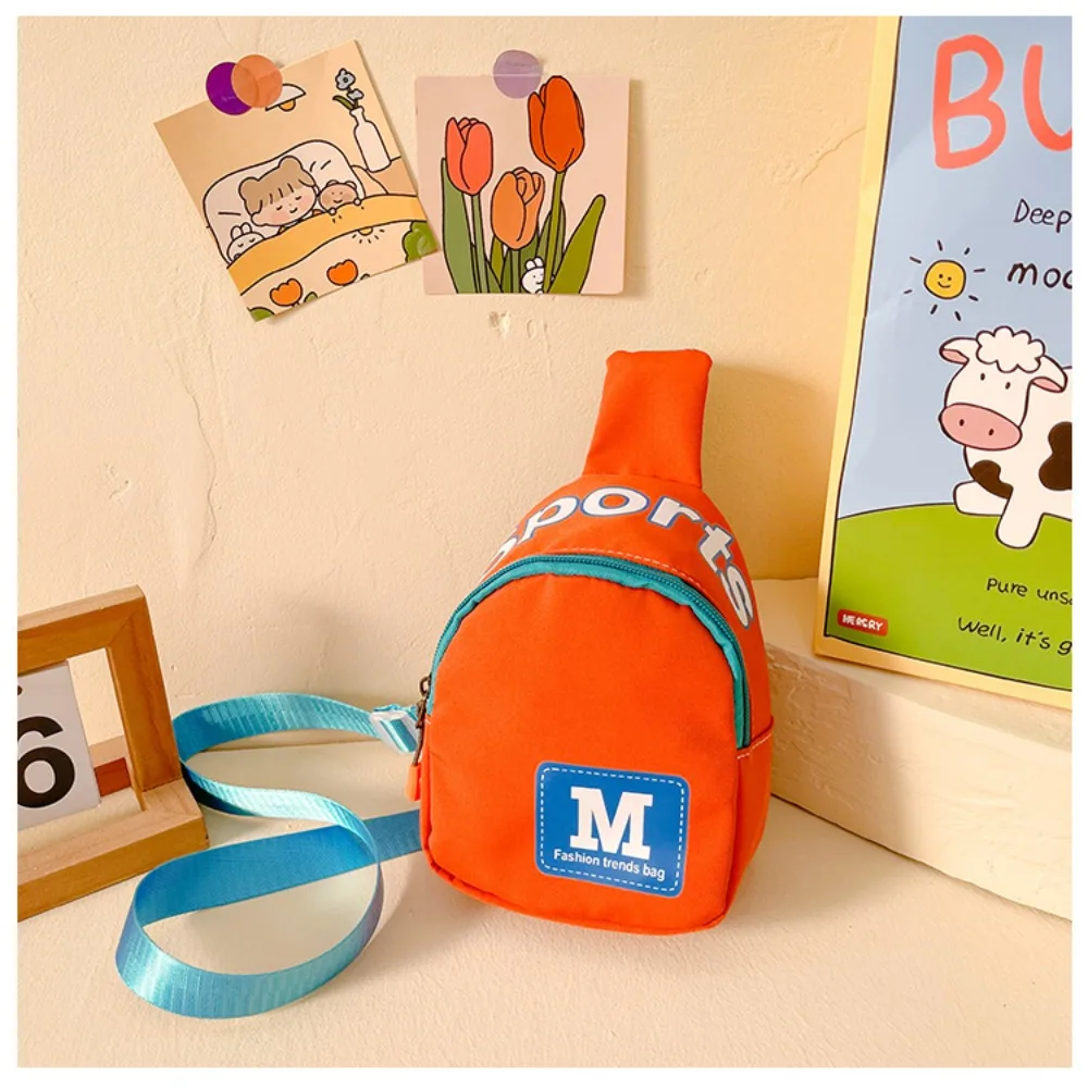 Kids Children\'s Causual Crossbody Bag Letter Printed Chest Bag Girl\'s Boy\'s Single Shoulder Bag Messenger Bag Casual Snack Bag
