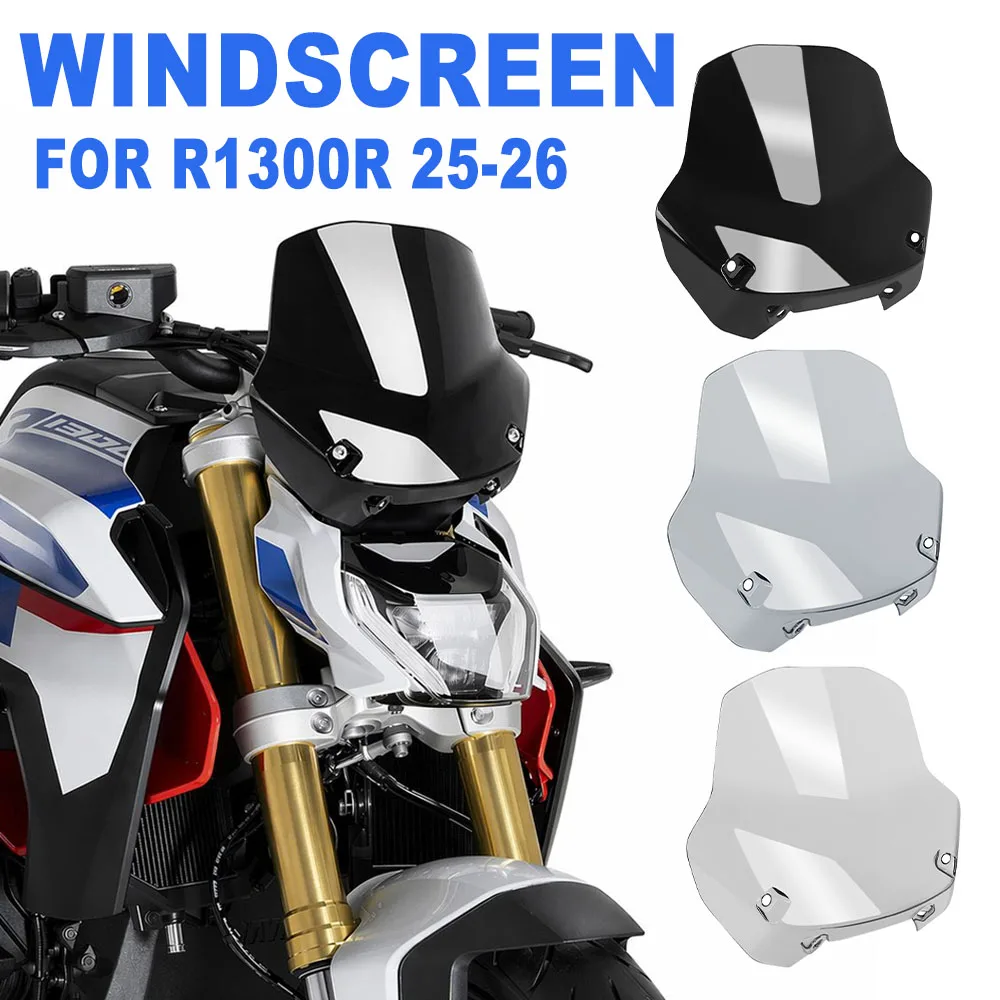 

For BMW R1300R R1300 R R 1300 R 2025-2026 Motorcycle Windshield Windscreen Wind Deflector Touring High Airflow Screen Fairing