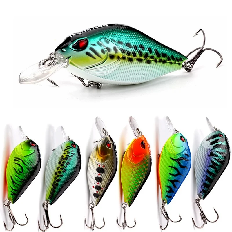 Rock little fat guy fake bait floating water road sub simulation bait durable 3D fisheye sounding bait 6.8cm 15g fishing lure