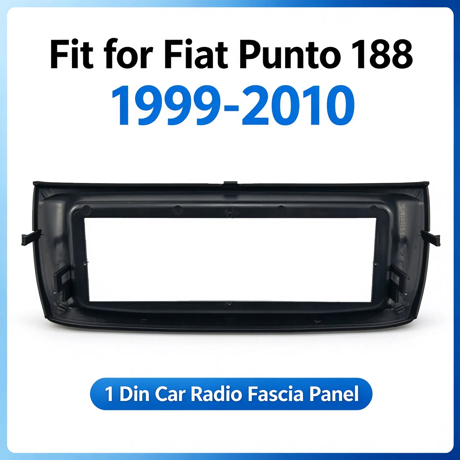 1 Din Car Radio Fascia Frame for Fiat Punto 188 1999-2010 Dash Mount Panel Trim Bezel