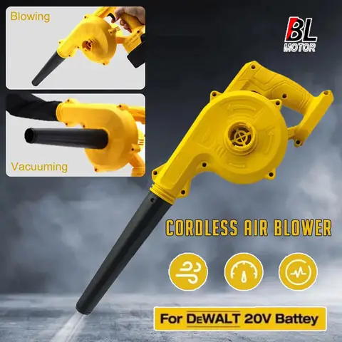 2 in 1 무선 공기 송풍기 및 진공 청소기 전기 먼지 컴퓨터 수집기 ​​Dewalt 18V 20V 배터리 용 리프 먼지 떨이 전동 공구