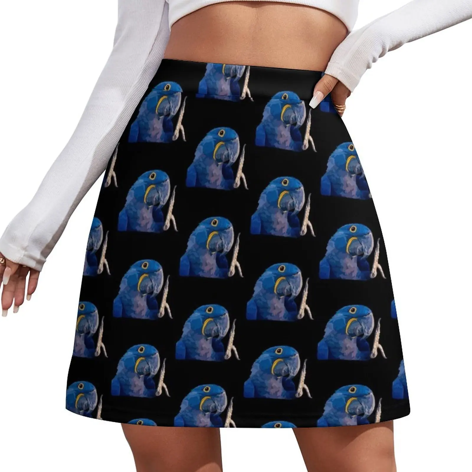 

H is for Hyacinth Macaw Mini Skirt Clothing female japanese kawaii clothes Mini Skirt