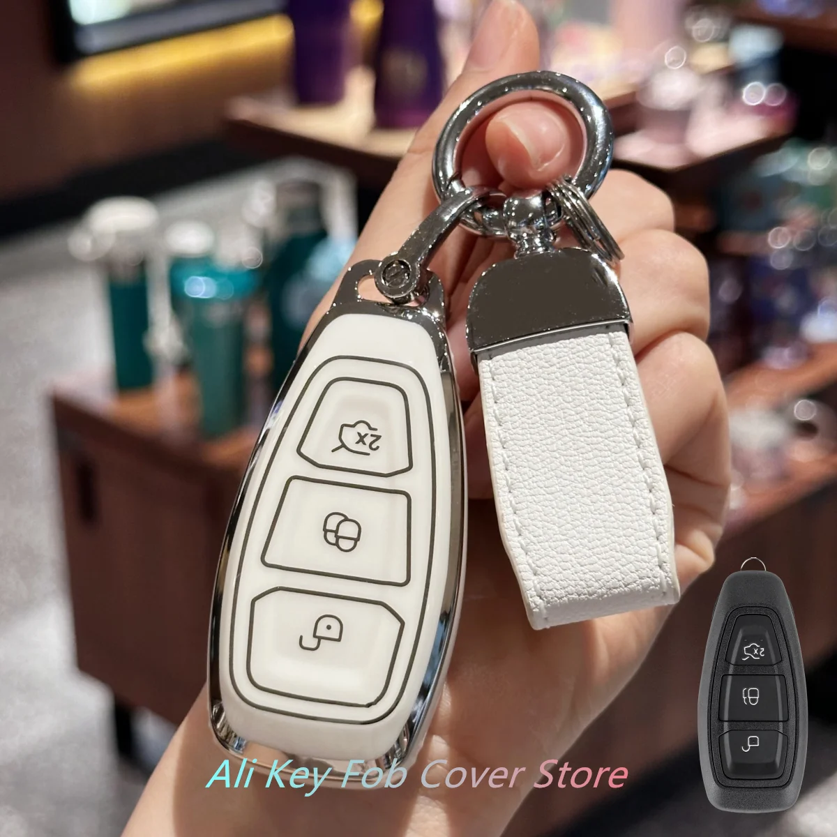 Car Key Case Cover Keychain For Ford Fiesta IV Focus III Galaxy Fusion Mondeo IV B-Max C-Max II S-Max Kuga II Ecosport etc.