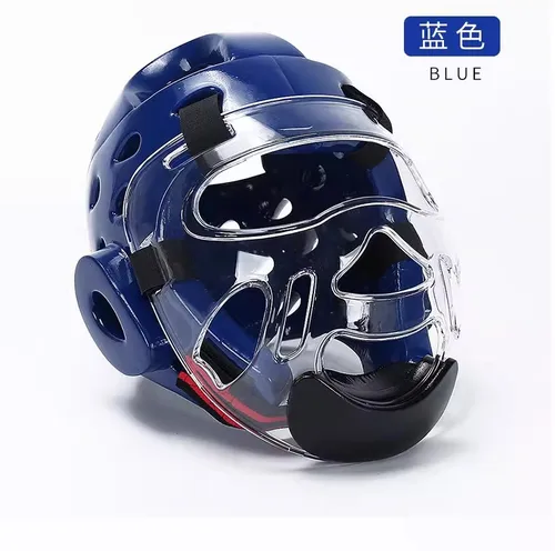Imagen 2 del producto Casco de Taekwondo profesional con máscara Protector de cabeza TKD extraíble MMA Muay Thai casco de boxeo protectores de Karate WTF Kickboxing