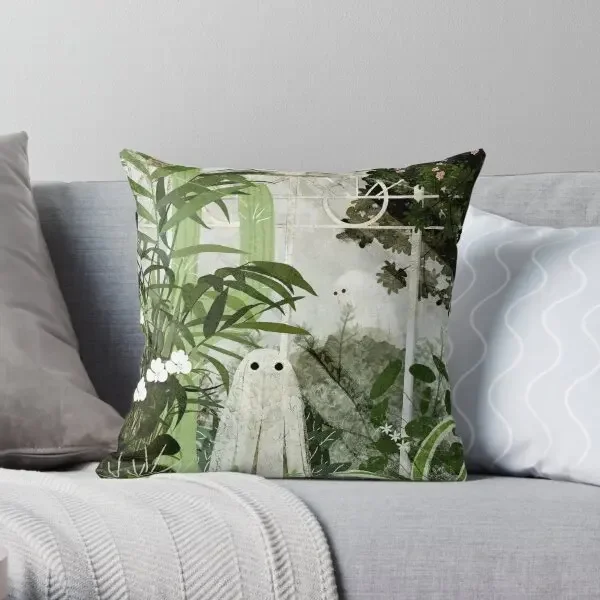 There Is A Ghost In The Greenhouse Again  Printing Throw Pillow Cover Decorative Hotel Car Office Pillows not include One Side