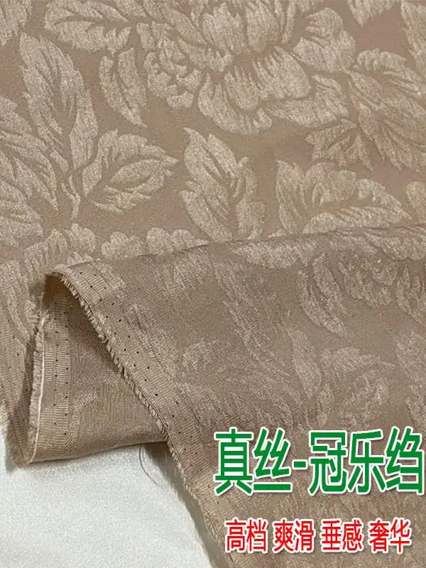 Tessuto antirughe composito in crêpe di seta Guanle Camicia elegante pesante primaverile ed estiva di fascia alta Cheongsam