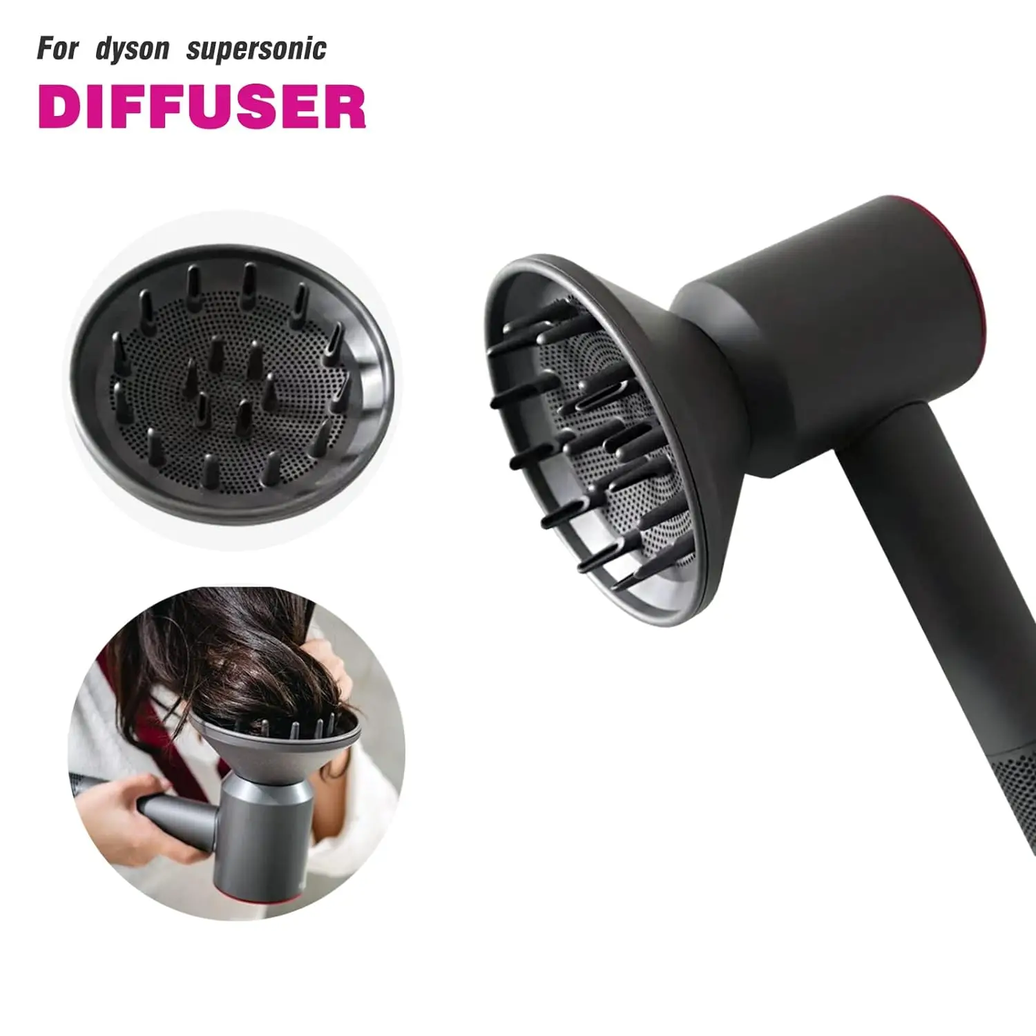 Suitable For Supersonic Hair Dryers Diffuser for Supersonic Hairdryer Replacement IL/RT6-14354-HD01 Universal Stereotype Hair He