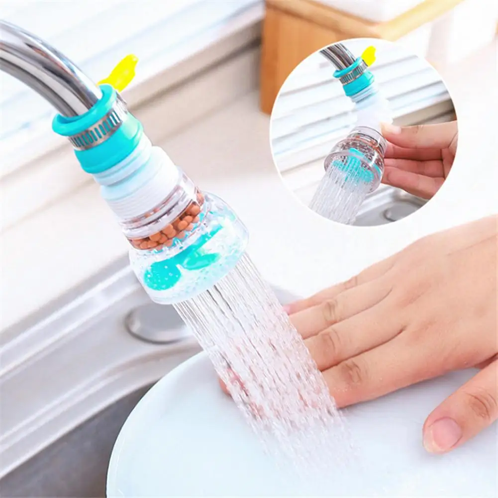 Kitchen Faucet Water Filter Telescopic Anti-splash 360 Degree Rotation Water Tap Connector Extender With Adapter