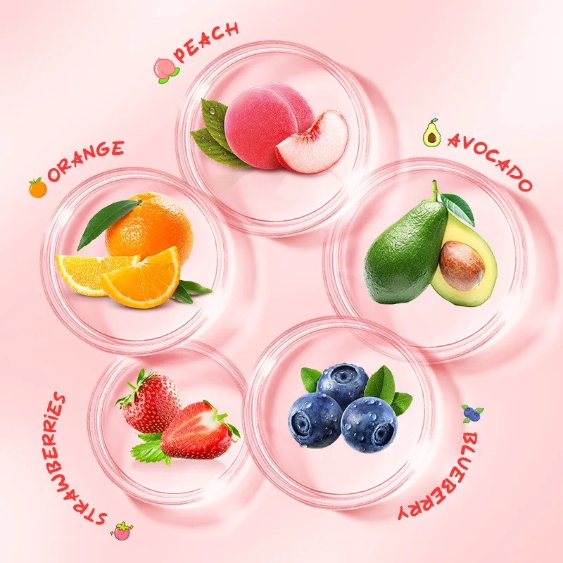 5pcs/set Fruit Ice Cream Hand Cream Moisturizing Nourishing Brightening Hydrating Hand Creams Hands Skin Care Products