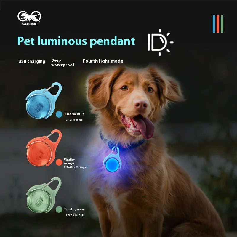 

Dog and Cat Pendant 360 Degree Rotating Rechargeable Pet Light, Pet Safety Light, Dog Walking Luminous Light, Luminous Pendant