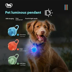 Dog and Cat Pendant 360 Degree Rotating Rechargeable Pet Light, Pet Safety Light, Dog Walking Luminous Light, Luminous Pendant