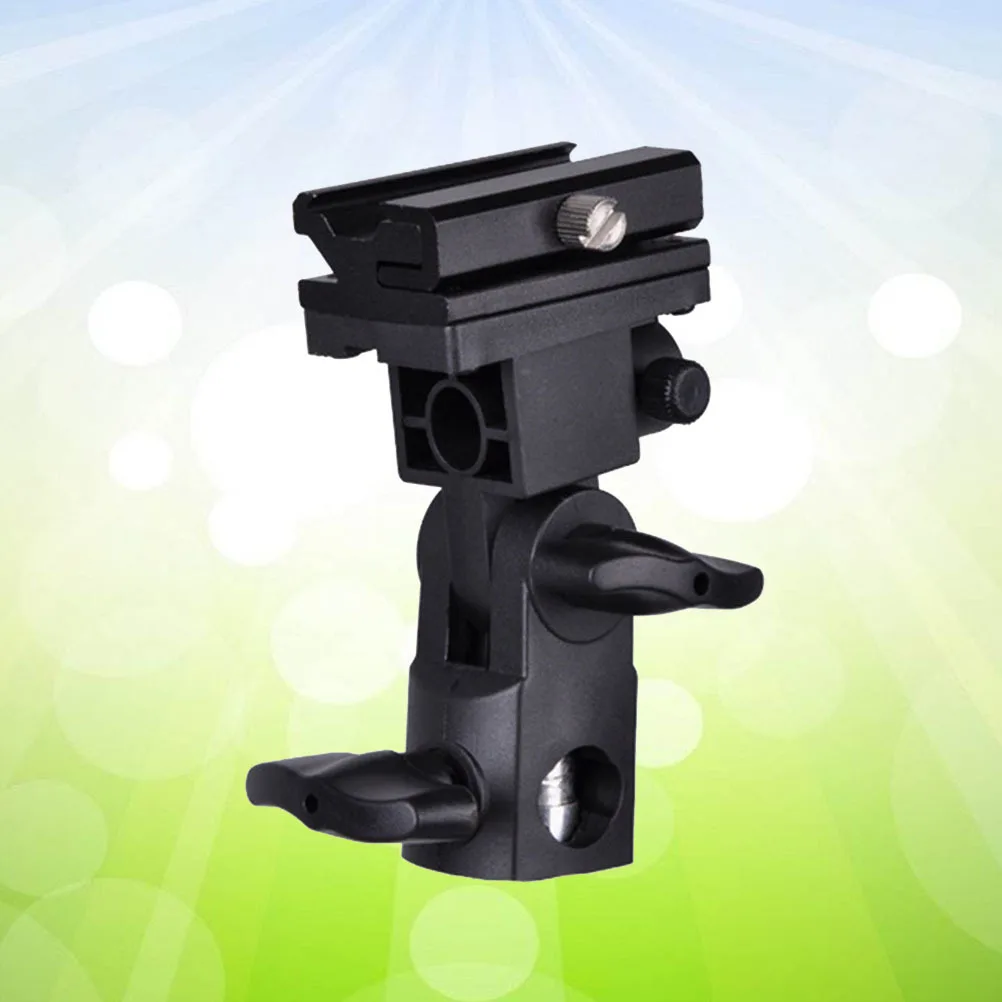 

Type Flash Bracket For Dslr Camera 180° Adjustable Pitch Angle With Umbrella Hole Locking Screw Compatible