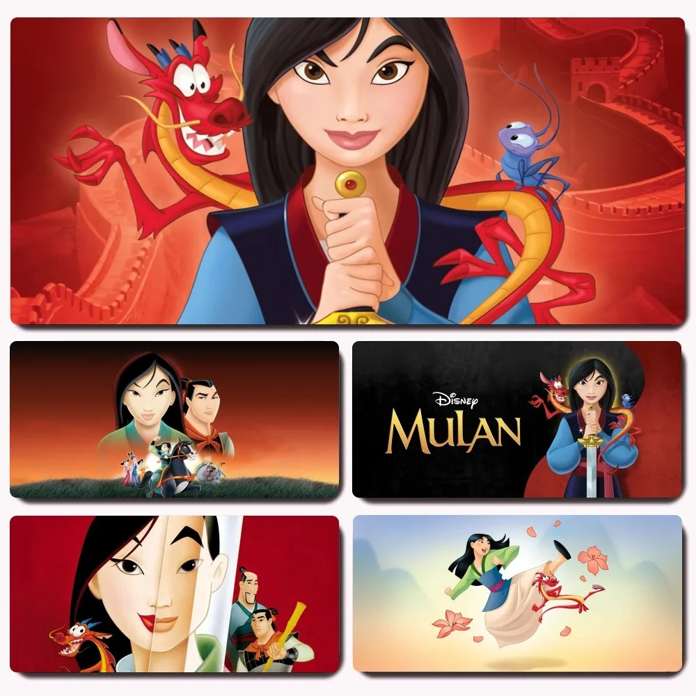 MINISO Disney Mulan Cartoon Mousepad Gaming Office Desk Pads Large For Computer Non-slip Lockedge Mouse Pad