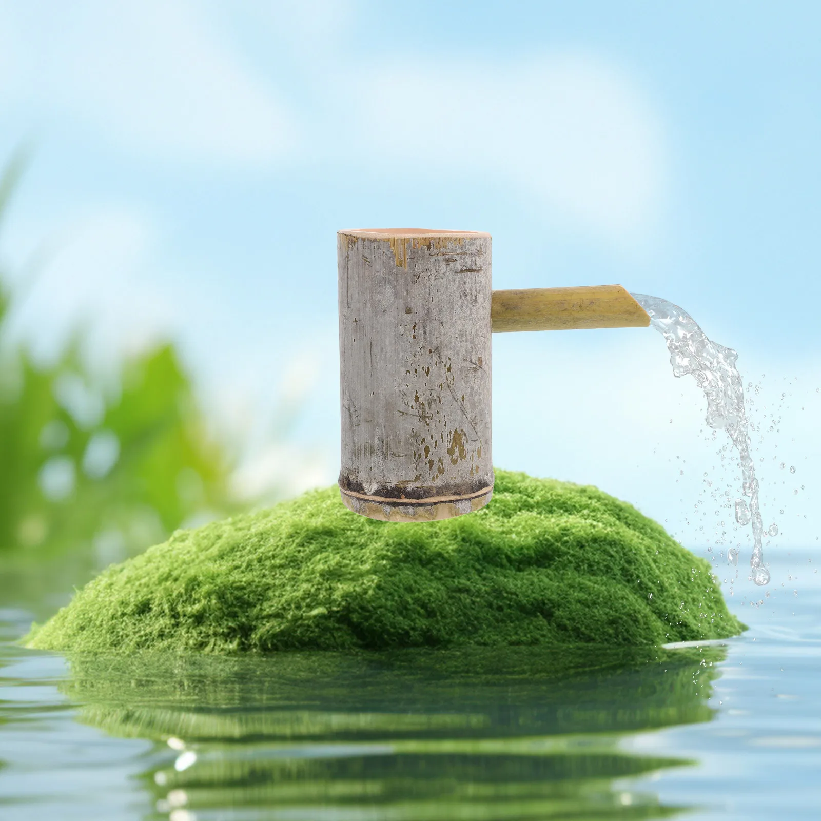 

Bamboo Tube Decoration Water Fountains Fish Tank Decorations Spout Accessories Bamboo Fountain For Garden Outdoor